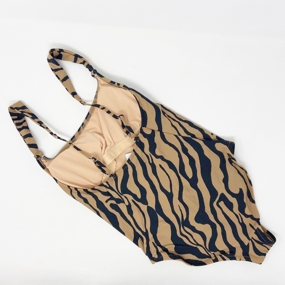 J CREW | Zebra Print Swimsuit NWT Size 0 - Picture 4 of 10